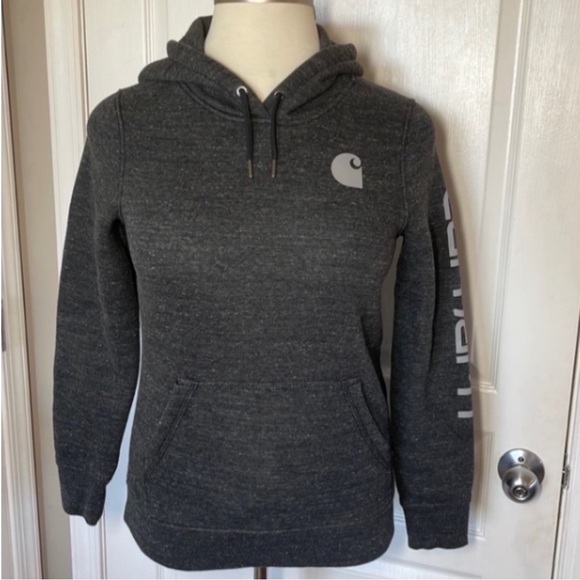 New Carhartt Sweatshirt Hoodie Heavyweight  Knit Gray Oversized Charcoal Winter - Picture 5 of 17